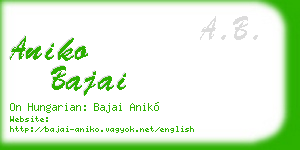 aniko bajai business card